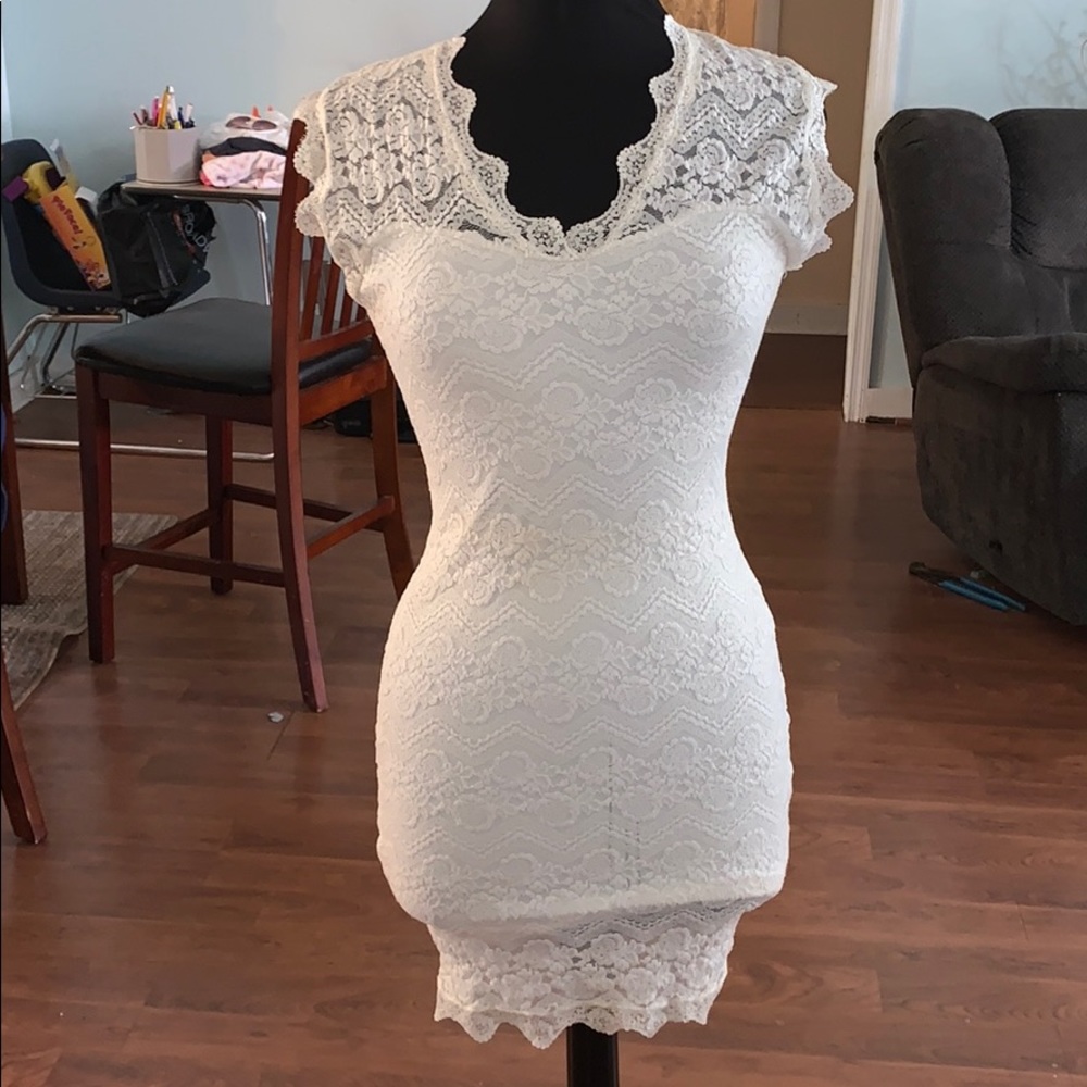 White lace dress